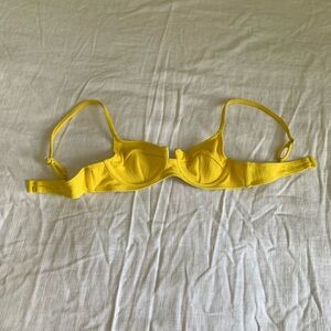 PrettyLittleThing yellow bikini top